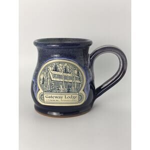 Deneen Pottery Mug Blue Glaze Gateway, Lodge, Corksburg, Pennsylvania